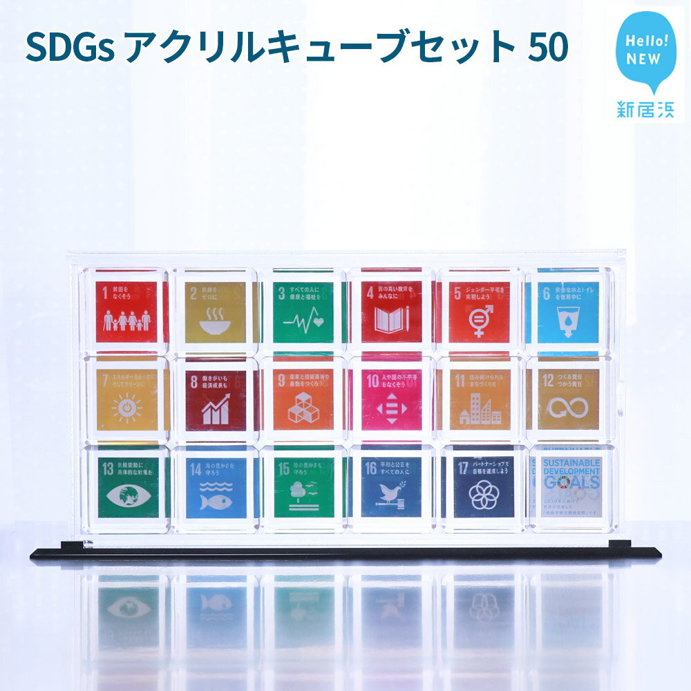 【ふるさと納税】 SDGs アクリルキューブセット50 キューブ(50mm) ×18個 専用スライド型ケース 専用台