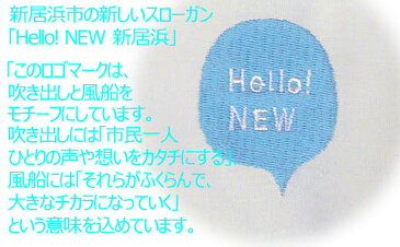 【ふるさと納税】Hello! NEW 新居浜 刺繍入り 布団用衿カバー シングルサイズ