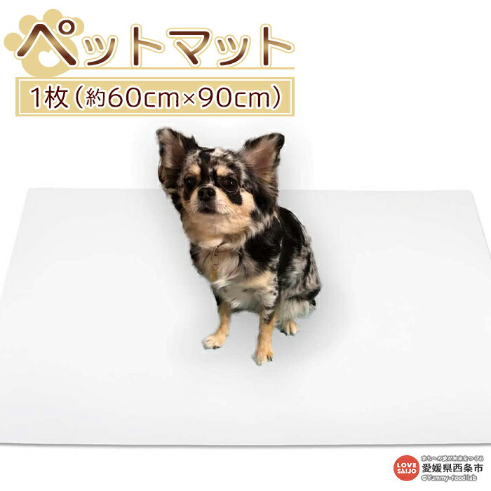 【ふるさと納税】＜ペットマット （約60cm×90cm）＞※翌月末迄に順次出荷します。 ペット シート EVA製 半透明 ソフトタイプ 下敷き お手入れ簡単 普段使い 防水 汚れ防止 撥水 帯電防止 日本製 日泉ポリテック 愛媛県 西条市 【常温】