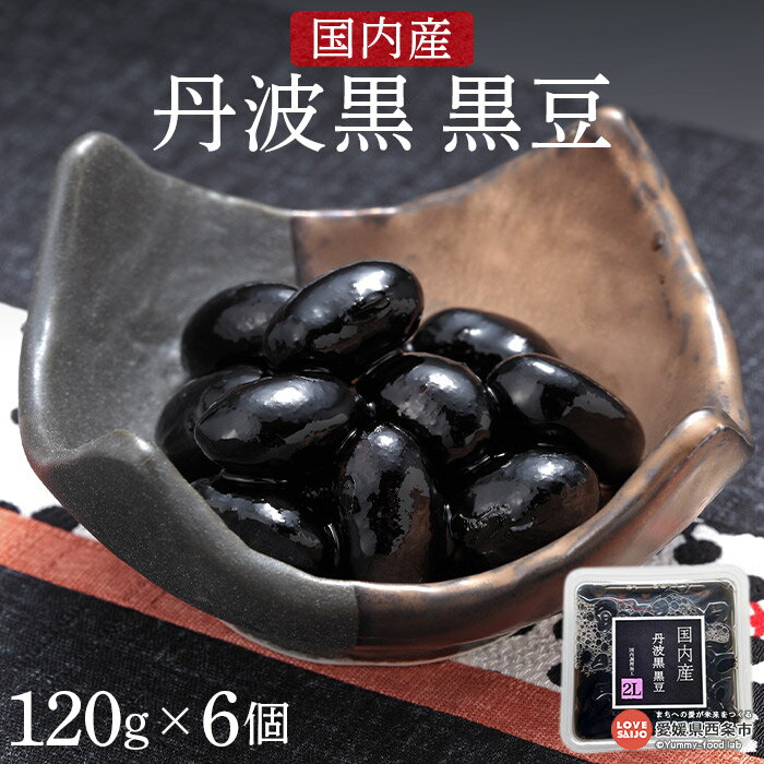 【ふるさと納税】＜国内産 丹波黒 黒豆 （120g×6個）＞