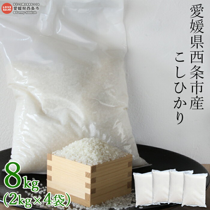 23位! 口コミ数「1件」評価「5」＜令和5年産 愛媛県西条市産 コシヒカリ 2kg×4袋 合計8kg＞ ※翌月末迄に順次出荷 お米 コメ 石鎚山系伏流水で育った瑞々しい こし･･･ 