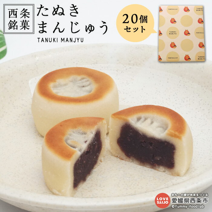 まんじゅう(小倉あんまんじゅう)人気ランク15位　口コミ数「0件」評価「0」「【ふるさと納税】＜西条銘菓 たぬきまんじゅう 20個＞ ※翌月末迄に順次出荷します。 和菓子 銘菓 スイーツ お菓子 饅頭 土産 たぬき本舗株式会社 愛媛県 西条市【常温】」