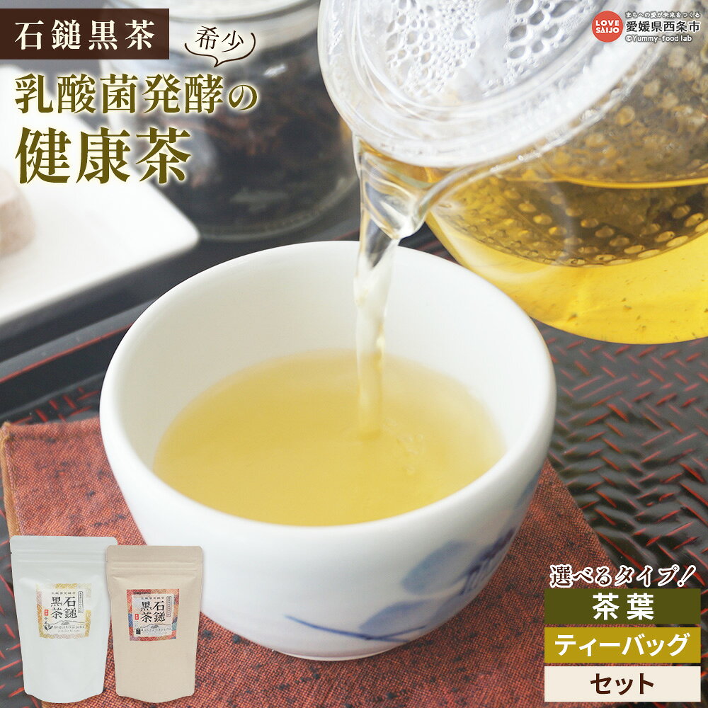 [石鎚黒茶 乳酸菌発酵の健康茶] ※1か月以内に順次出荷します。 選べる タイプ 内容量 希少 茶葉 ティーバッグ 発酵茶 緑茶 お茶 ティーパック 飲み物 飲料 ドリンク 詰め合わせ 詰合せ 1パック 2パック セット 愛媛県 西条市 [常温]