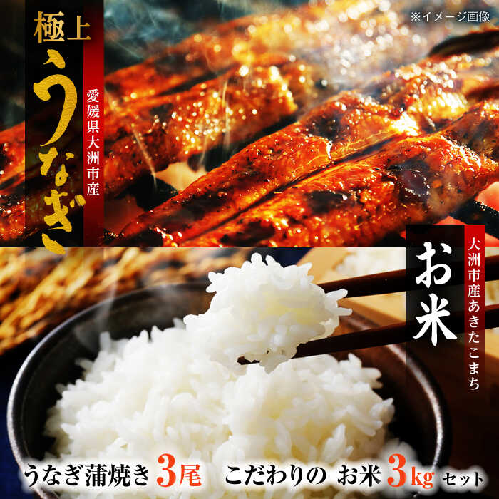 3位! 口コミ数「0件」評価「0」国産うなぎ！秘伝のタレで焼き上げた「うなぎ蒲焼き 3尾」と地元生産者こだわりの「お米 3kg」セット　国産うなぎ うなぎ蒲焼 鰻重 うな丼 ･･･ 