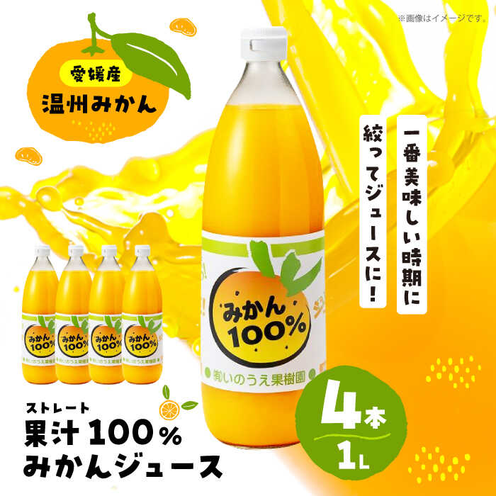 【ふるさと納税】ジュース 温州みかんジュース ストレート 1L × 4本| 人気 おすすめ ランキング おいしい 甘い 国産 愛媛 フルーツ ギフト プレゼント...