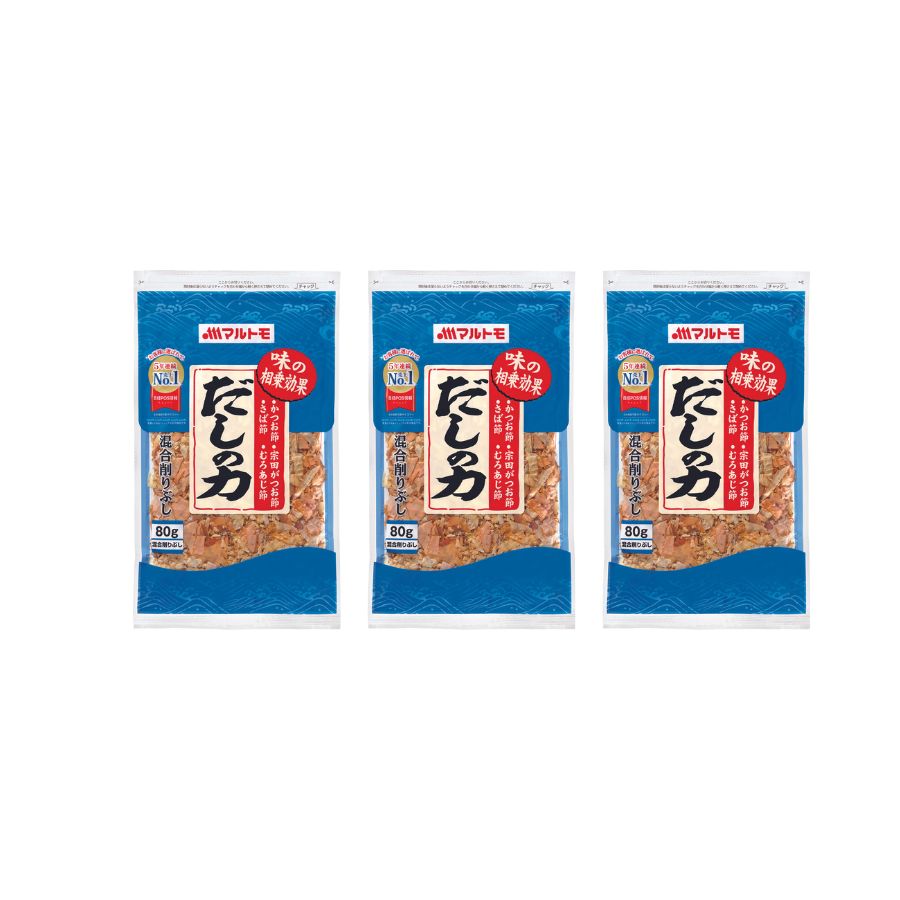 【ふるさと納税】鰹節 だしの力 80g×3袋 削り節 マルトモ 出汁 トッピング 国産 うま味 伊予市|A27