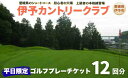【ふるさと納税】ゴルフ場 利用券 平日限定 ゴルフプレーチケット 12回分 周り放題 伊予カントリークラブ 愛媛 伊予市|F19