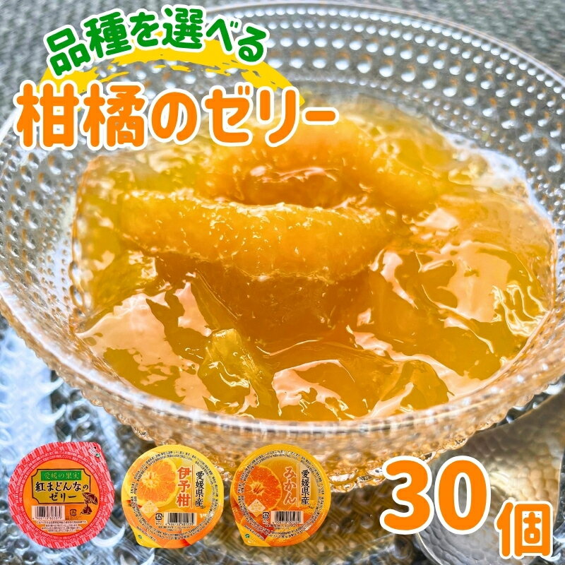 【ふるさと納税】柑橘のゼリー 30個入り 【5種から味が選べる】 愛媛県 みかん 柑橘 紅まどんな せとか 甘平 伊予柑 JAえひめ カップゼ..