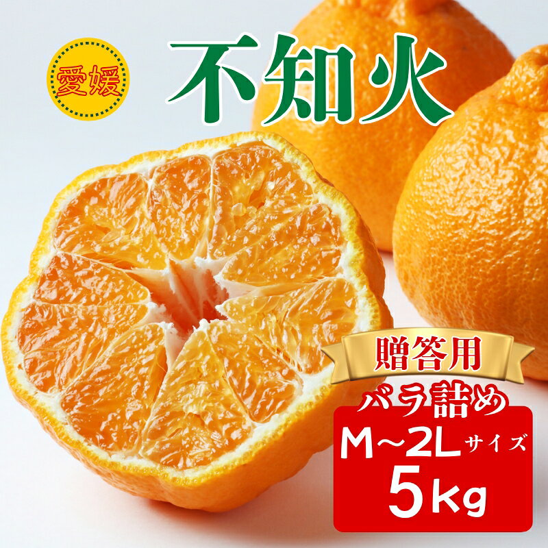 【ふるさと納税】【2027年先行予約】みかん 不知火 M〜2Lサイズ 5kg バラ詰め 贈答用 【2027年3月中旬順次発送予定】 数量限定 愛媛みかん ミカン 蜜柑 果物 くだもの フルーツ 柑橘 かんきつ 柑橘類 おすすめ 人気 国産 伊予市 愛媛｜B562