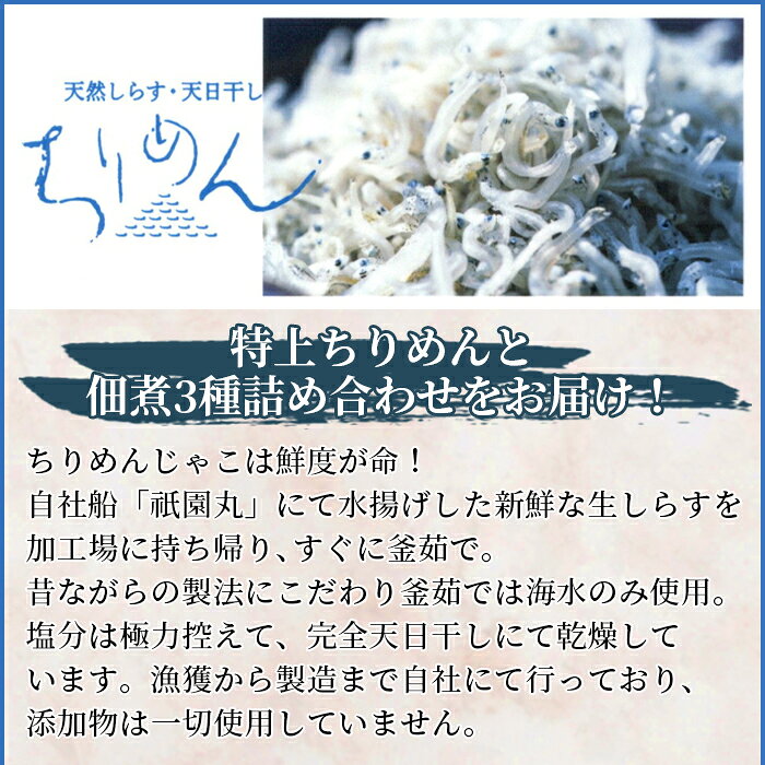 【ふるさと納税】＜天日干し ちりめん＆佃煮3種 詰め合わせ 合計9袋セット ギフト...