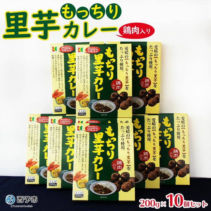 【ふるさと納税】ご当地カレー＜もっちり里芋カレー 10個＞※1か月以内に順次出荷します。 惣菜 加工品 キャンプ 夜食 アール・シー・フードパック レトルト 特産品 愛媛県 西予市 【常温】･･･