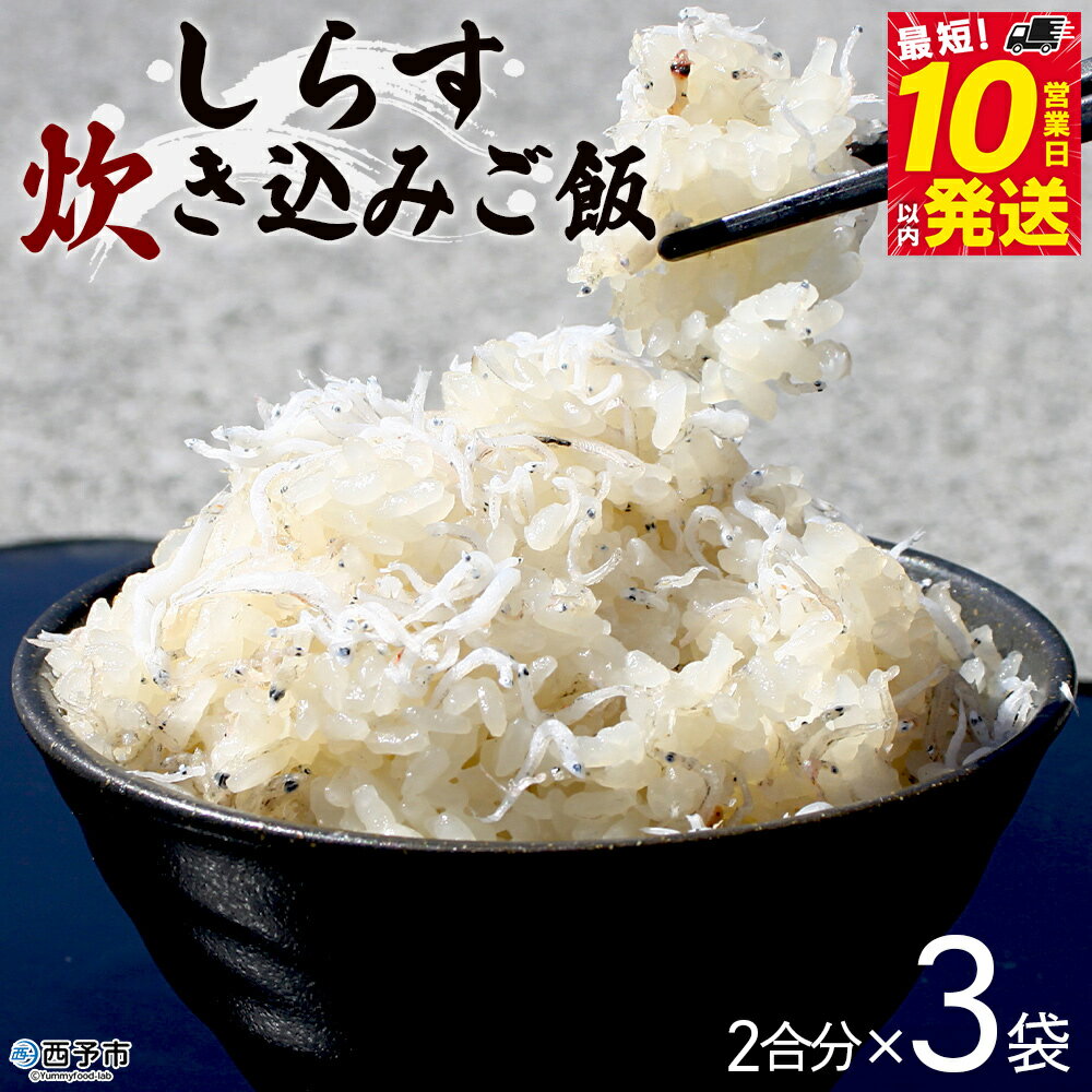 [しらす炊き込みご飯セット 3袋]2合用 二合 2〜3人前 しらす シラス おじゃこ お魚 おさかな 小魚 魚介類 乾燥 海の幸 海鮮 小分け 個包装 おすそ分け 国産 産地直送 送料無料 特産品 濱田水産 愛媛県 西予市[冷凍]『最短10営業日以内に順次発送予定』