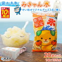 【ふるさと納税】<袋かき氷 みきゃん氷 20袋セット せい坊オリジナルグッズ2点 / グッズなし> かき氷 みかん味 オレンジ味 135ml 氷菓 シャーベット...