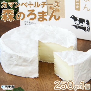 【ふるさと納税】<カマンベールチーズ「森のろまん」250g×1個> ちーず 発酵食品 乳製品 加工品 生乳 伯方の塩 おつまみ ワイン 特産品 箱入り ギフト 国産 お取り寄せ お祝い お歳暮 御歳暮 熨斗 ほわいとファーム 愛媛県 西予市【冷蔵】『1か月以内に順次出荷予定』