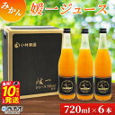 【ふるさと納税】<媛一ジュース みかん 720ml×6本> 国産 オレンジジュース みかんジュース 果汁100% ストレートジュース 愛媛県産 西宇和 果汁 ジ...