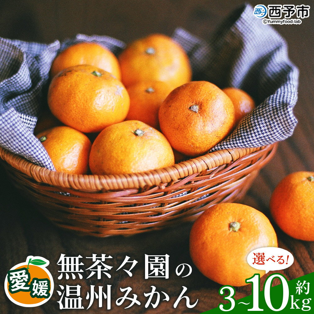 【ふるさと納税】【先行予約】 ＜無茶々園 温州みかん 約3kg/5kg/7kg/10kg＞ 果物 くだもの ミカン 蜜柑 柑橘 フルーツ 選べる 贈答 ギフト 期間限定 季節限定 食べて応援 特産品 お取り寄せ お祝い 特産品 愛媛県 西予市 【常温】『2026年11月～12月に順次出荷予定』