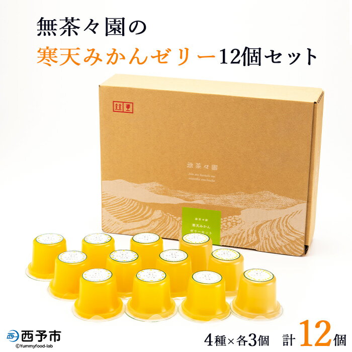 [無茶々園 寒天みかんゼリー 12個セット 4種×各3個] 果物 オレンジ 温州みかん 伊予柑 いよかん 甘夏 あまなつ ジューシー フルーツ 河内晩柑 かわちばんかん 特産品 愛媛県 西予市[常温]『2025年5月〜8月下旬に順次出荷予定』