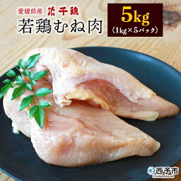 【ふるさと納税】＜銘柄鶏 浜千鶏 愛媛県産 若鶏むね肉 5kg（1kg×5）＞ 国産 鶏肉 鳥肉 とり チキン むね肉 ムネ はまちどり 精肉 にく ブロック 料理 アレンジ 夕飯 夕食 お弁当 昼食 唐揚げ から揚げ マルハフーズ株式会社 愛媛県 西予市 【冷凍】『1か月以内に順次出荷』