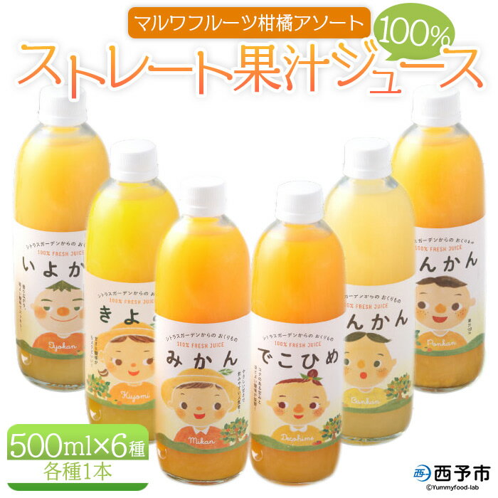 12位! 口コミ数「0件」評価「0」＜マルワフルーツ柑橘アソート 100％ストレート果汁ジュース (500ml×6本) 手提げ箱入り＞ ジュース みかん 果物 フルーツ 柑橘 ･･･ 