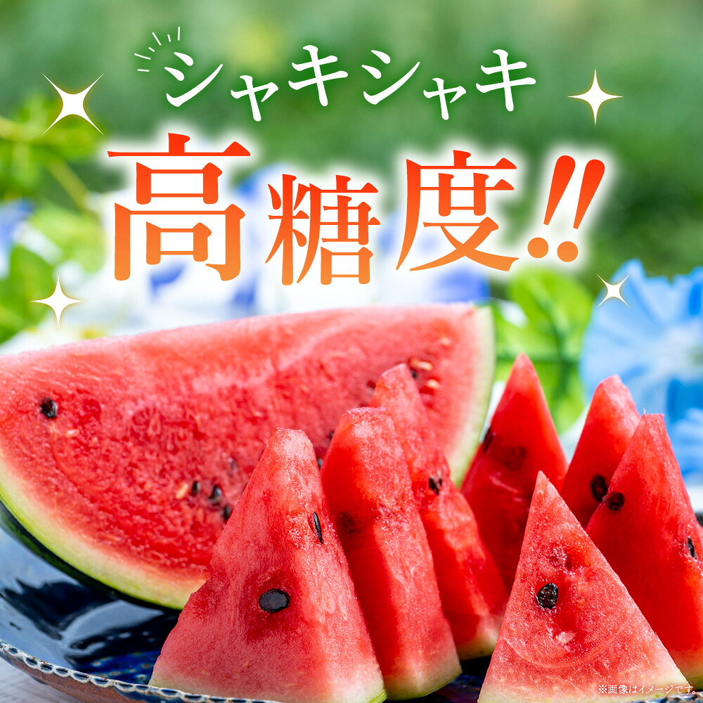 【ふるさと納税】【先行予約】スイカ ＜愛媛県西予市産 中玉西瓜 1～2玉＞ 果物 くだもの 果肉 西瓜 すいか 中玉 中玉すいか 中玉スイカ M～L 5～7kg 高糖度 甘い 季節 食べて応援 国産 特産品 宇都宮物産 愛媛県 西予市【常温】『2026年7月上旬～8月上旬迄に順次出荷予定』