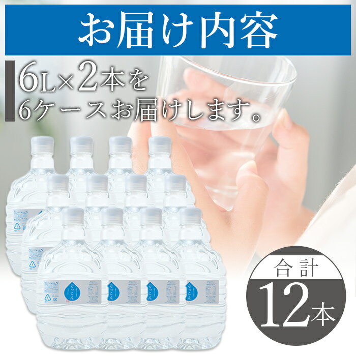 【ふるさと納税】＜四国カルスト天然水ぞっこん (6L×2本)×6ケース 計12本＞ 飲料 水 みず 中硬水 弱アルカリイオン水 ガロンボトル ウォーター バナジウム 備蓄 防災 キャンプ アウトドア 国産 特産品 ぞっこん四国 愛媛県 西予市【常温】『1か月以内に順次出荷予定』