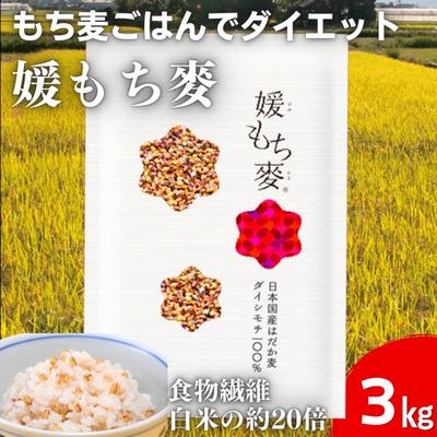 媛もち麥1kg3袋セット／もち麦 麦ごはん 雑穀　【 食物繊維豊富 食物繊維 もちもち プリプリ 食感 食品 食べ物 ご飯 おにぎり お弁当 主食 毎日 炭水化物 国産 日本産 愛媛県産 東温市産 直送 産地直送 】