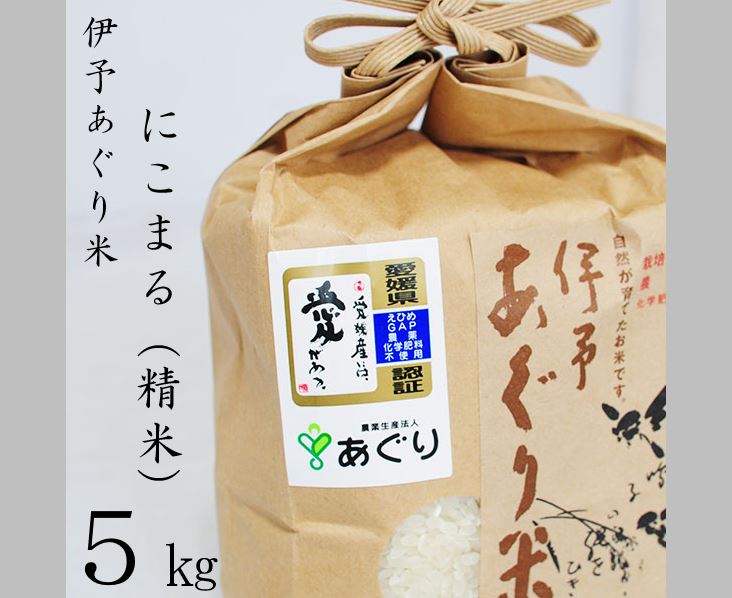 24位! 口コミ数「0件」評価「0」★令和5年産★伊予あぐり米「にこまる」(精米5kg)