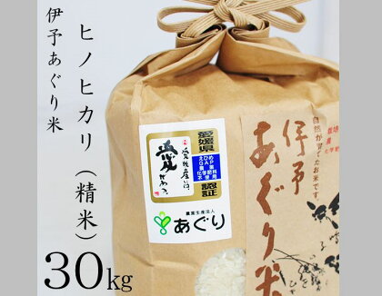 ★令和5年産★伊予あぐり米「ヒノヒカリ」(精米 30 kg)