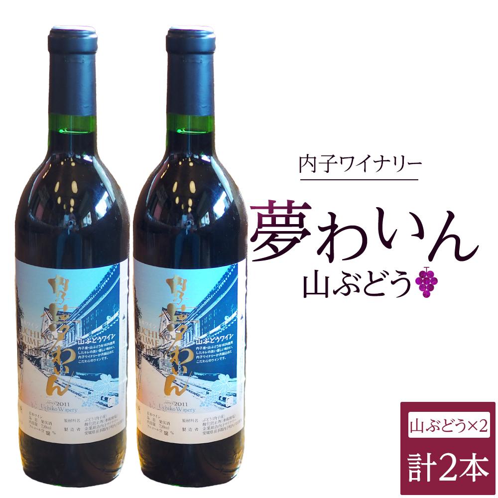 【ふるさと納税】内子夢わいん 山ぶどう 2本 | ワイン お酒 わいん 酒 愛媛 ワイン 美味しい ワイン お酒 ワイン 大人気 ワイン 愛媛 送料無料