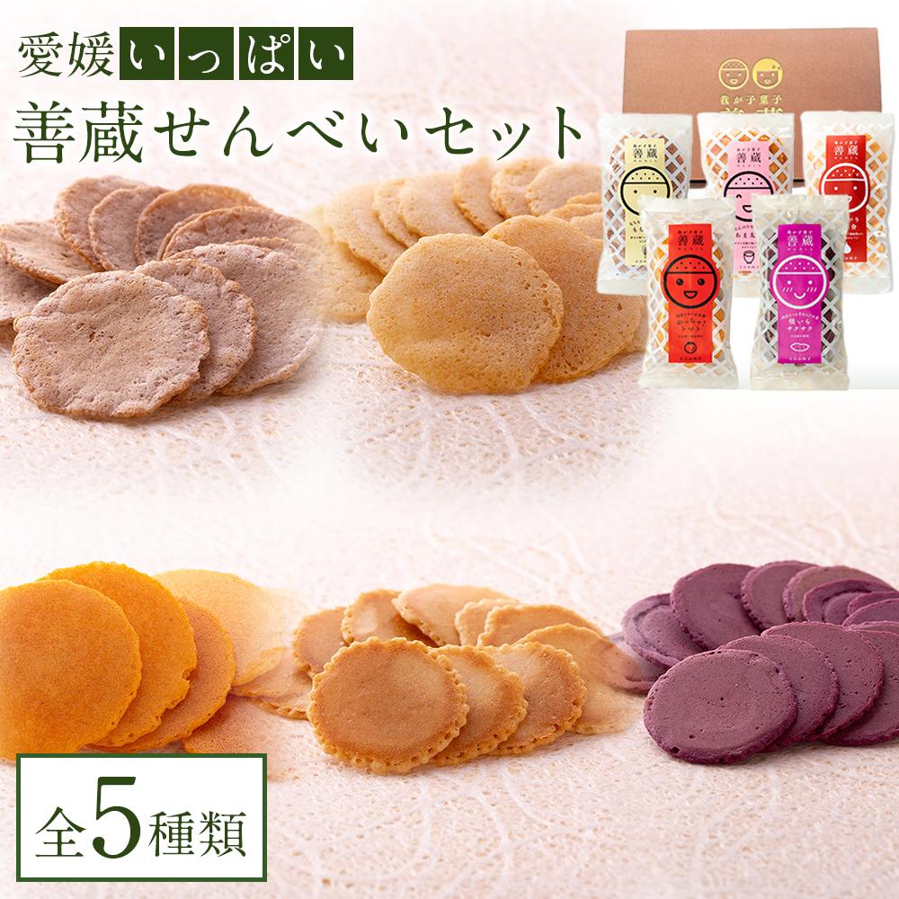 【ふるさと納税】【愛媛いっぱい!】善蔵 せんべいセット(5種類 計5個) | 食品 加工食品 人気 おすすめ 送料無料