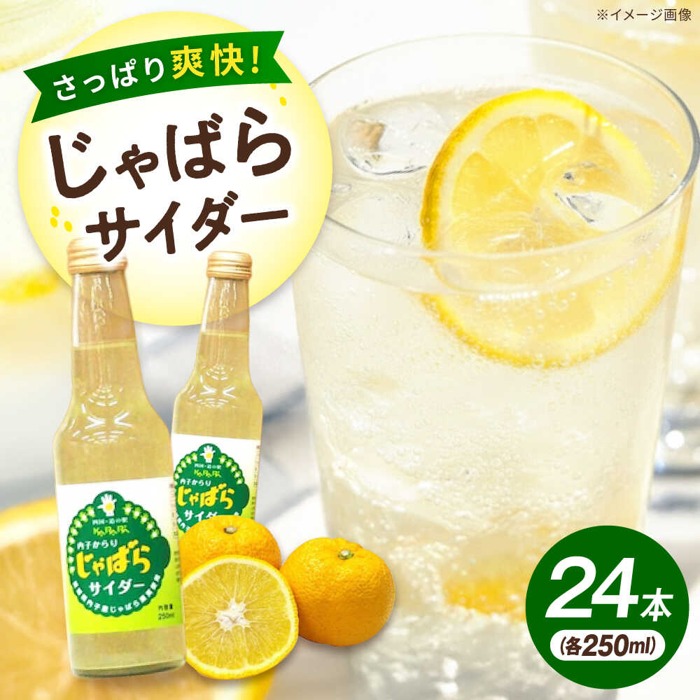 【9月30日受付終了】内子からりじゃばらサイダー 250ml×24本／果物 ジュース じゅーす くだもの じゃばら 炭酸 飲料 ドリンク 飲み物 炭酸飲料 フルーツ ナリルチン 内子町 【株式会社内子フレッシュパークからり】[BKAD018]