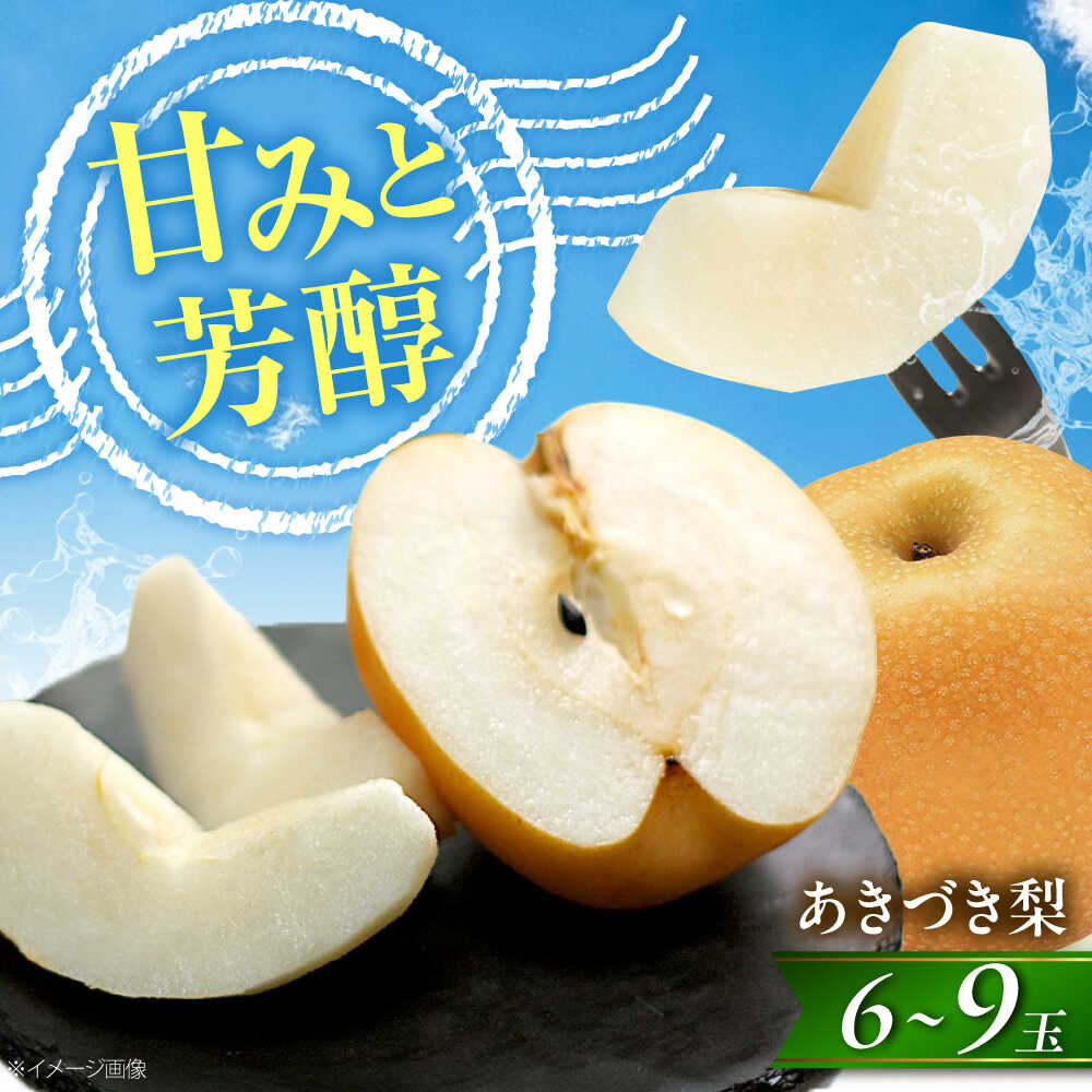 尾形農園のあきづき梨 6〜9玉入 〈2026年9月〜発送〉 ／ 梨 なし ナシ フルーツ 果物 くだもの 食品 人気 おすすめ 送料無料 秋月 あきづき梨 甘い デザート 贈り物 果汁 贈答 ギフト 【株式会社内子フレッシュパークからり】[BKAD040] 16000 16000円