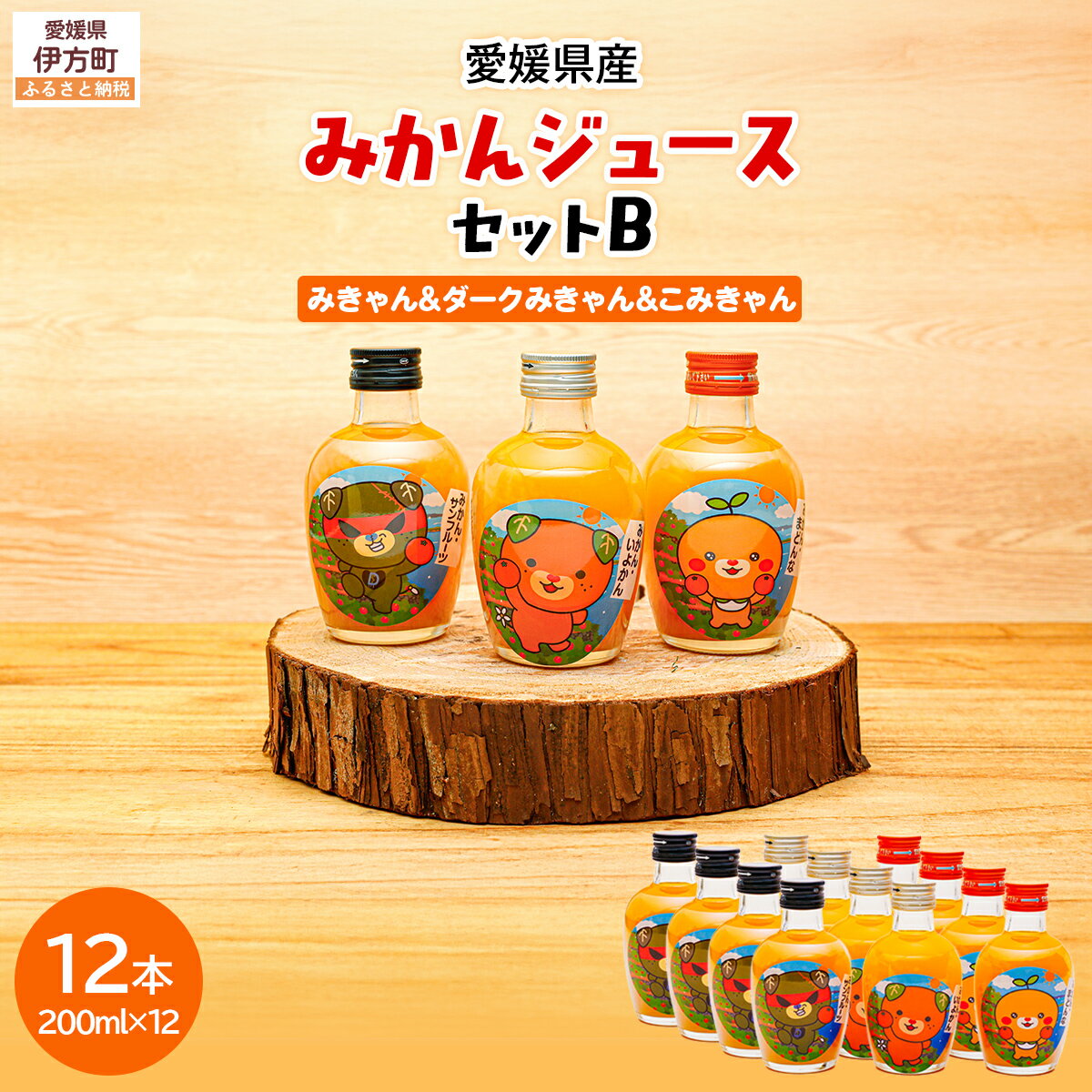 【ふるさと納税】みかんジュースセットB 200ml×12本 ※北海道、沖縄・離島への配送不可 【ふるさと納税 人気 おすすめ 飲料 飲み物 果物 フルーツ 柑橘 ミカン 国産 ミカンジュース みかんジュース ギフト お土産 贈り物 プレゼント 愛媛県 伊方町 送料無料】 IKTI019のサムネイル