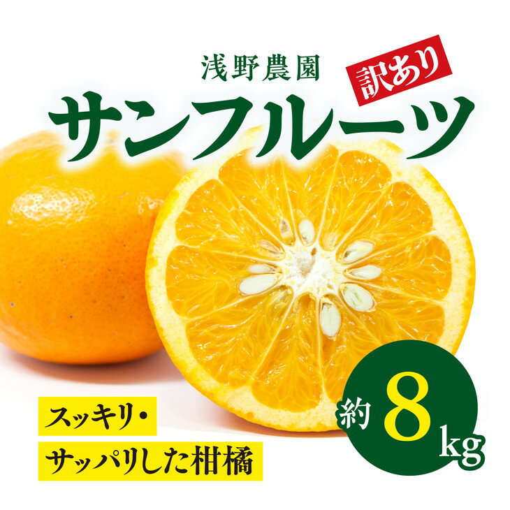 【ふるさと納税】【訳あり】浅野農園のサンフルーツ8kg※着日指定不可※離島への配送不可※2024年4月中旬頃より順次発送予定