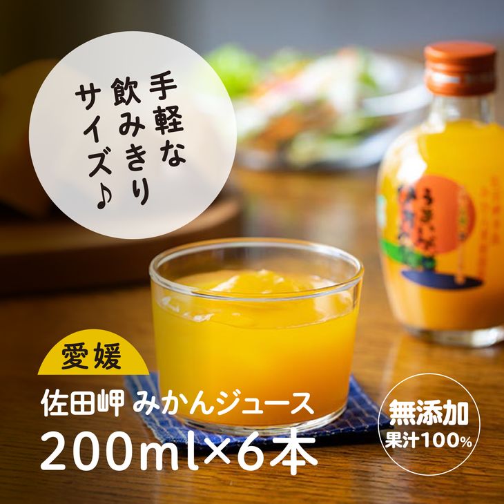 【ふるさと納税】【愛媛県産】うまいがぜ伊方みかんジュース（200ml×6本） ストレート果汁100％