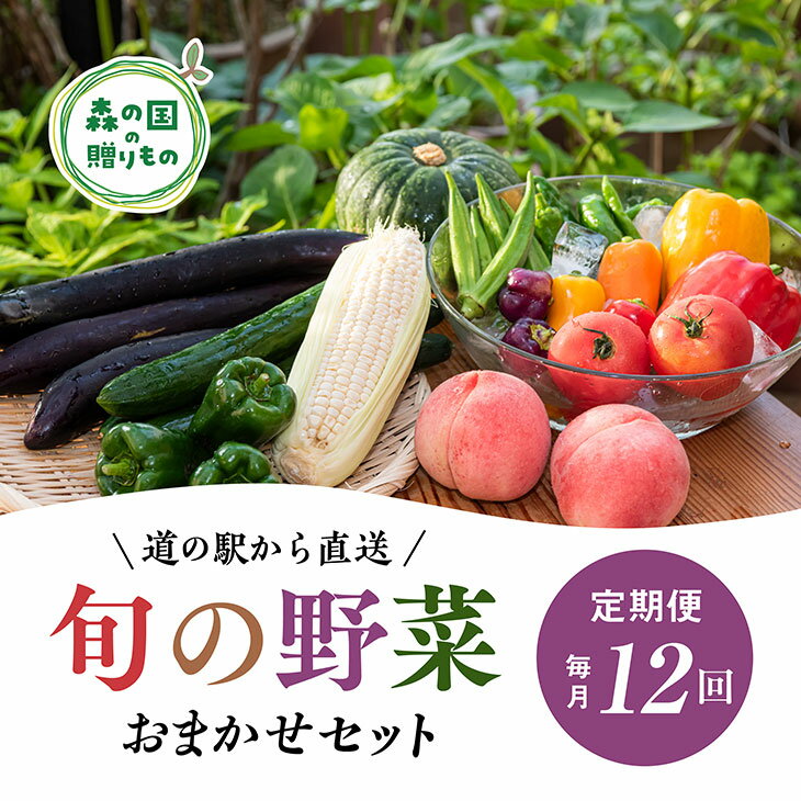 【ふるさと納税】【毎月12回定期便】道の駅「虹の森公園まつの」産直市 朝採り野菜9〜10種類＆特産品セット※着日指定不可