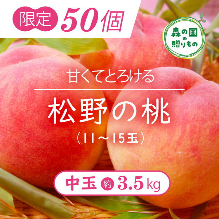 [産直・人気の特産品]森の国・松野町の桃(11〜15玉)※50セット限定◆※2024年6月下旬〜7月下旬頃に順次発送予定