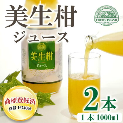 先行予約 美生柑 みしょうかん ジュース 1,000ml × 2本 河内晩柑 ばんかん 柑橘 かんきつ 果汁100% 愛媛 みかん 蜜柑 贈答 ギフト プレゼント 母の日 敬老の日 お歳暮 お中元 国産 愛南 発送2024年4月下旬～