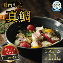 【ふるさと納税】 訳あり 真鯛コロコロ 1.1kg (550g×2パック) 鯛 冷凍 1kg 以上 骨取り ほねとり 骨とり 骨なし 骨無 鯛めし 角切り 10...