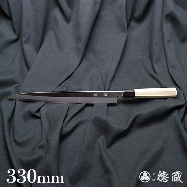 土佐打ち刃物 左片刃 柳刃包丁 330mm | 白紙2号 朴八角柄 徳蔵オリジナル[32035]