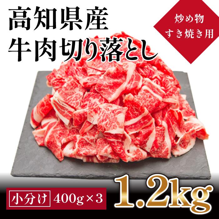 【ふるさと納税】高知県産 牛肉切落し 炒め物・すき焼き用 約400g 3 