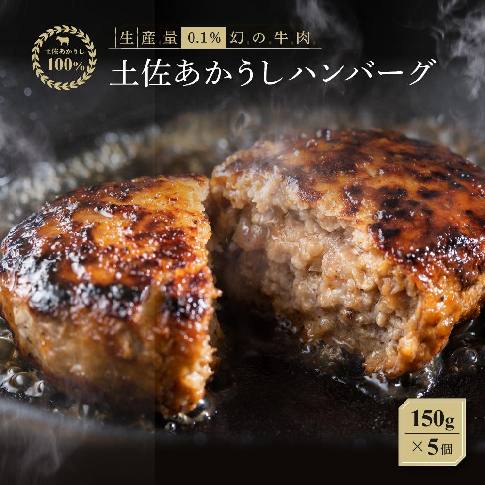 【ふるさと納税】【土佐あかうし100％】土佐あかうしハンバーグ 150g 5コ | 肉 お肉 にく 高知土佐産 人気おすすめ 送料無料 ギフト