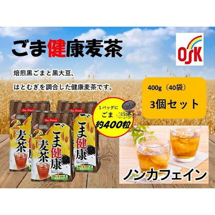 OSK ティーフレッシュ ごま健康麦茶 120個（40個×3袋） | 飲料 ティーバッグ むぎ茶 健康茶 ノンカフェ カフェインレス 茶葉 ソフトドリンク 人気 おすすめ 送料無料