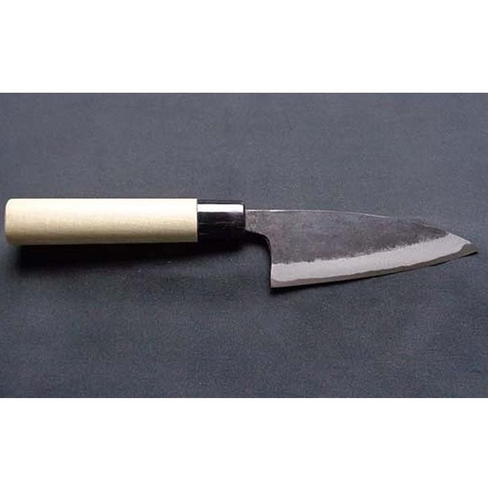 土佐の打ち刃物職人が作る、黒打ち小包丁 刃渡り105mm | 白2 朴