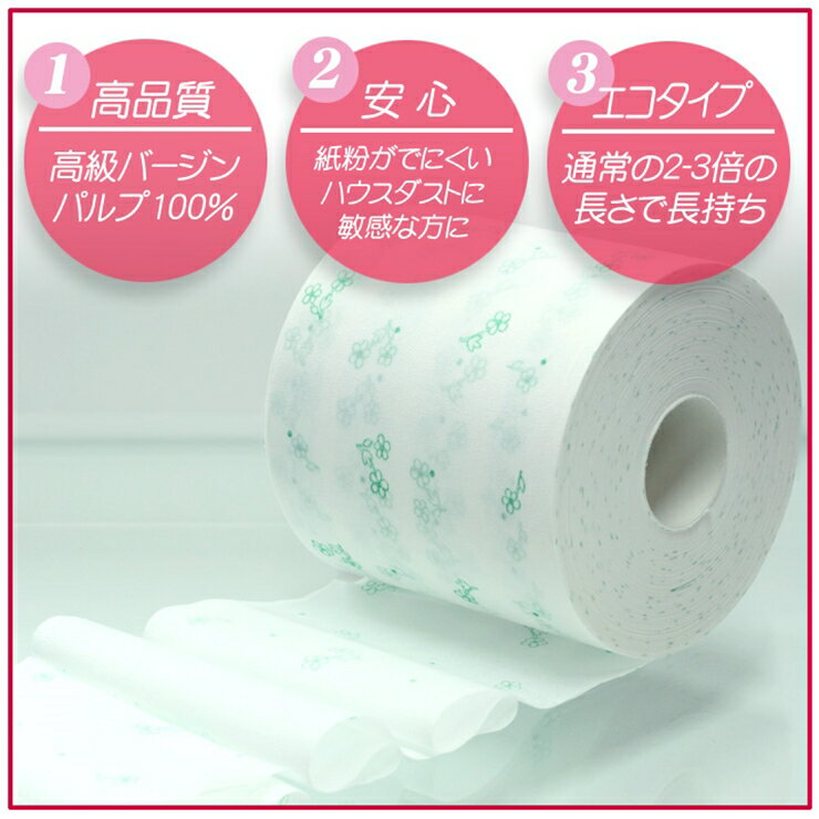 【ふるさと納税】3倍長持ち トイレットペーパー サンハニー（花柄グリーン） 【 高知 高知県 高知県高知市 ふるさと 納税 日用品 3倍 日用品雑貨 トイレ ペーパー 紙 トイペ まとめ買い トイレっとペーパー トイレット シングルロール かわいい 可愛い 】