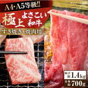 【ふるさと納税】【お中元対象】高知県産 よさこい和牛 すき焼き 焼肉セット 各種約700g 総計約1.4kg 牛肉 すきやき 焼き肉 BBQ A4 A5 国産 ...