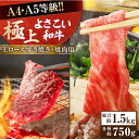 【ふるさと納税】高知県産 よさこい和牛 上ロース すき焼き 焼肉セット 各種約750g 総計約1.5kg 牛肉 すきやき 焼き肉 BBQ A4 A5 国産 【(...
