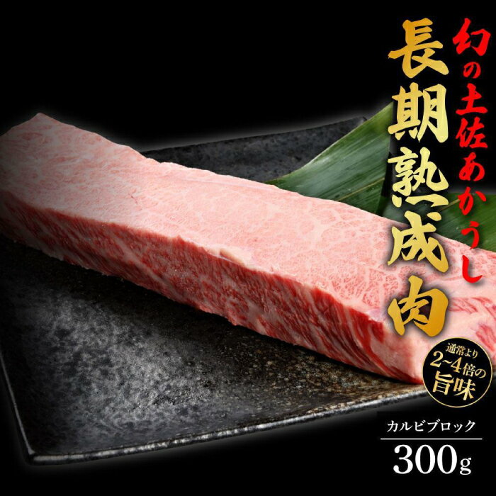 【ふるさと納税】エイジング工法 熟成肉 土佐あかうし 特選カルビ ブロック 約300g 冷凍 【株式会社LATERAL】[ATAY025]