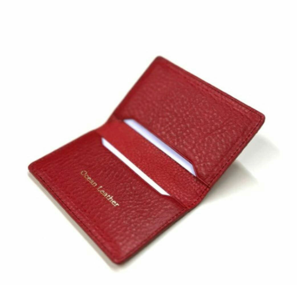 【ふるさと納税】【Carmine Red】Ocean Leather 名刺入れ【ブリ】M【興洋フリーズ株式会社】[ATBX084-05]