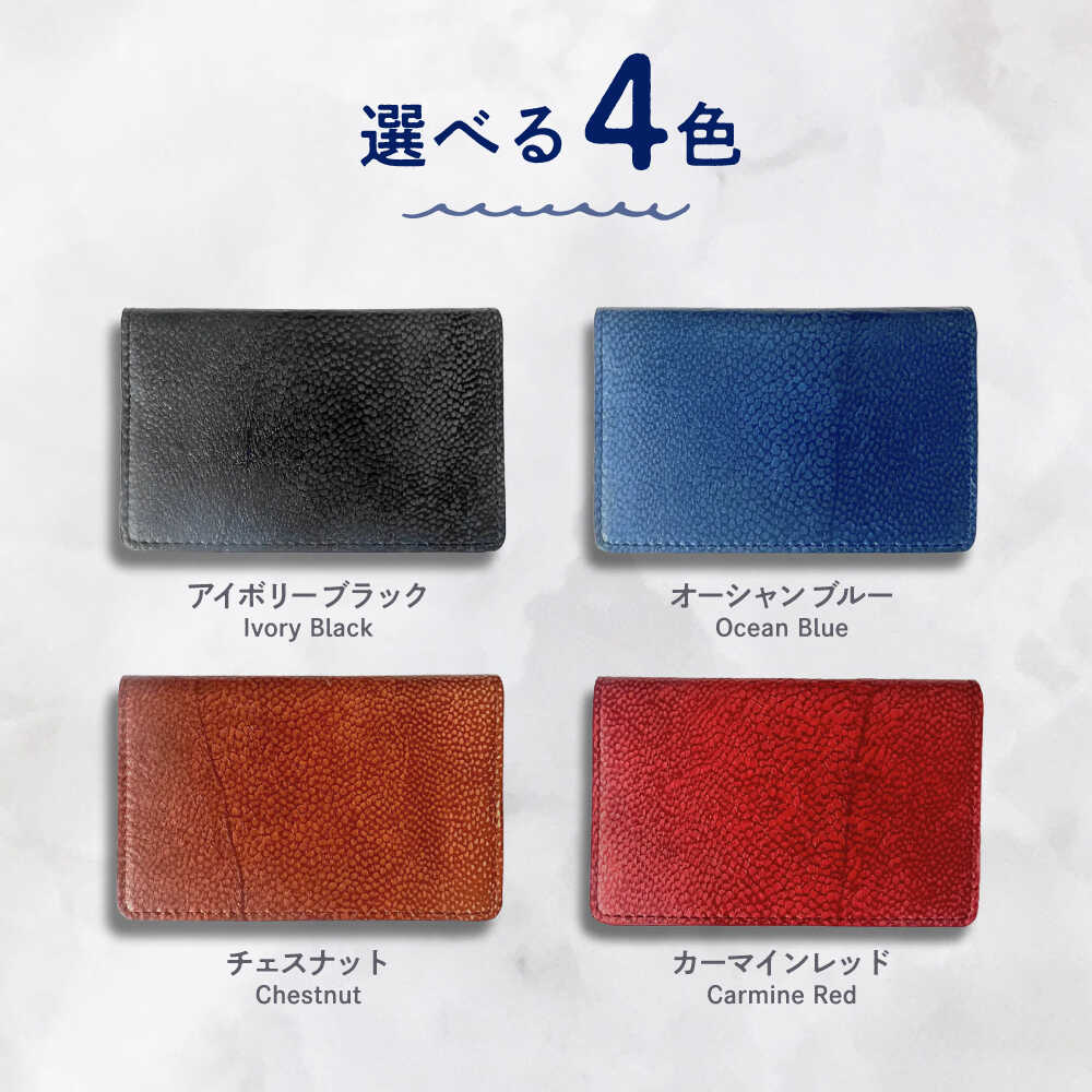 【ふるさと納税】【選べるカラー】Ocean Leather 名刺入れ〈ブリ〉Mサイズ【興洋フリーズ株式会社】[ATBX084-01]